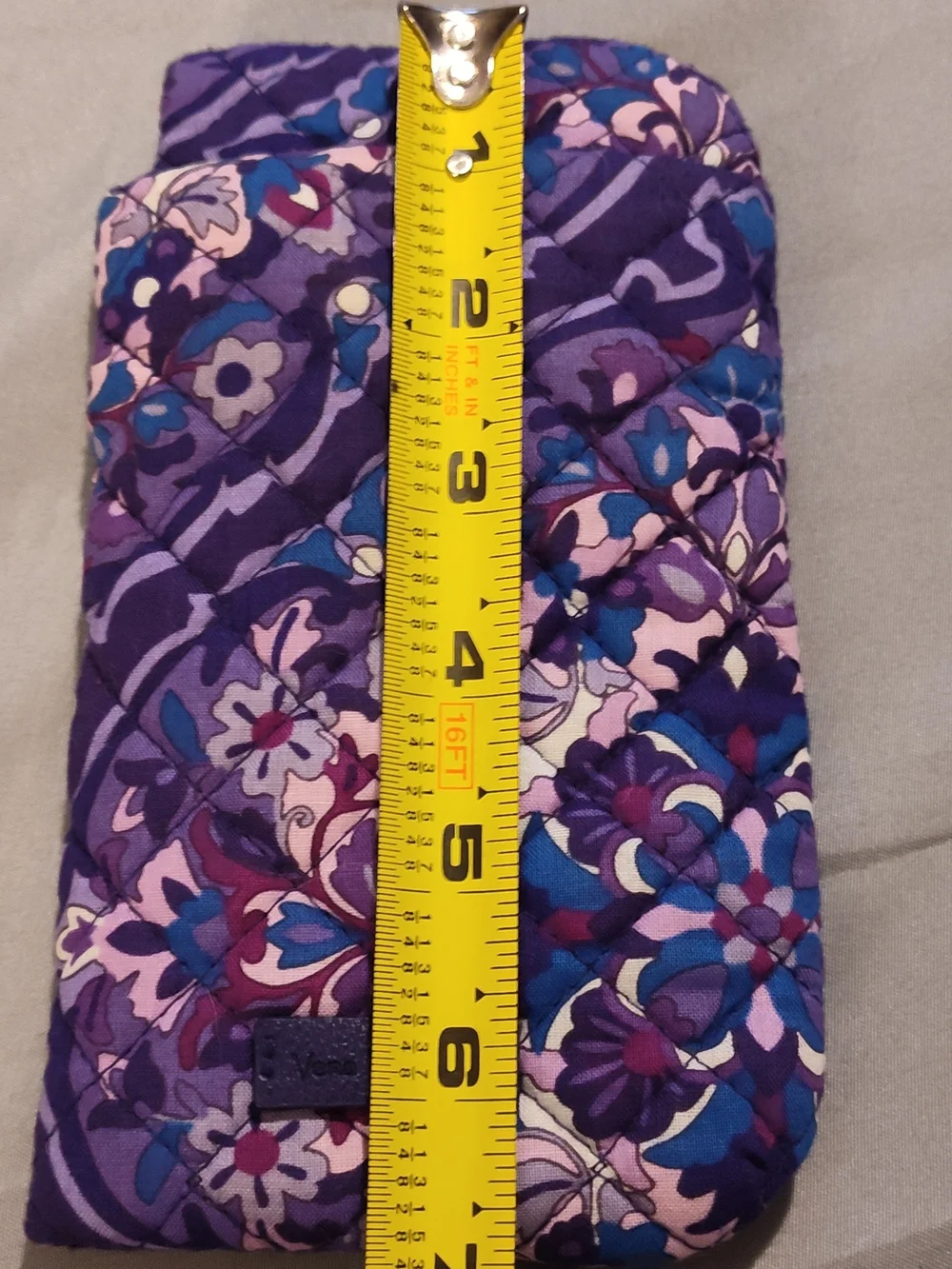 NWOT!! Vera Bradley Purple Floral Quilted Double Eye Glass Case (NO Glasses)